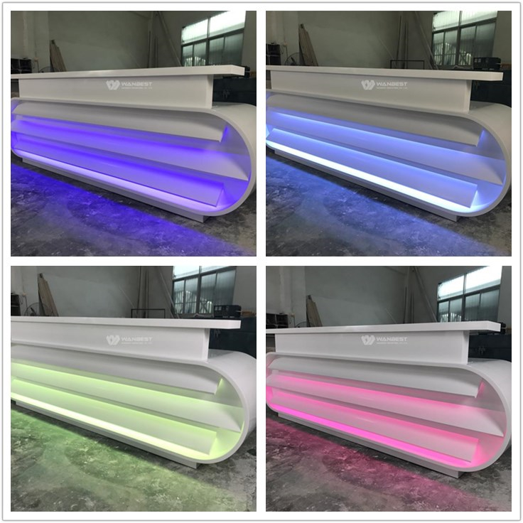 Reception desk with LED
