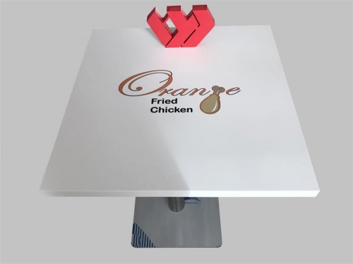 white corian dining table restaurant chain stain resistance