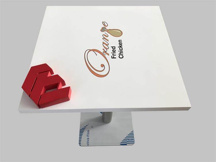 white corian dining table restaurant chain stain resistance