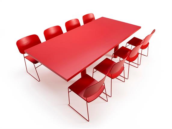 Red rectangle conference table 10 seats for sale