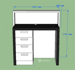 One seat Small white pattern unique  reception desk