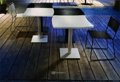 Solid Surface Black Stone Top Dining Table