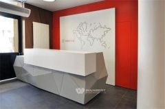 The diamond personal reception counter design for company