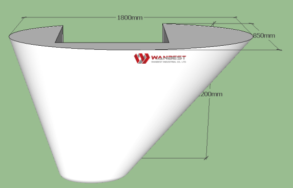 White Inverted Triangle Special Comapny Reception Desk