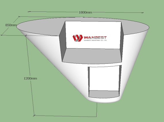 White Inverted Triangle Special Comapny Reception Desk