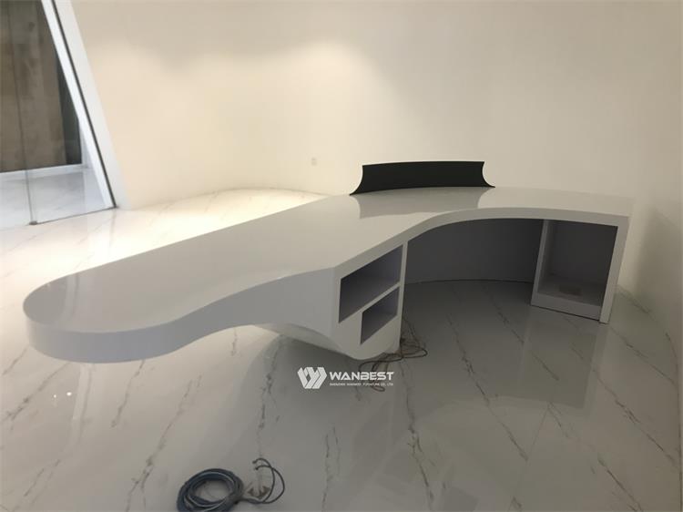 The behind of Reception desk 