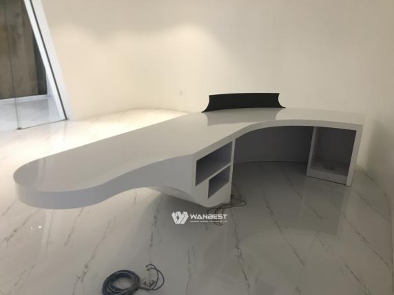 Curved reception desk private custom design  for company