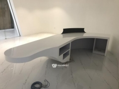 Curved reception desk private custom design  for company