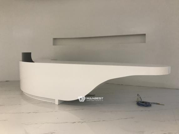 Curved reception desk private custom design  for company