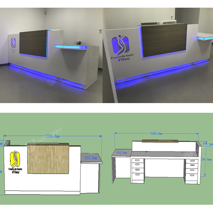 Two seats Reception desk2