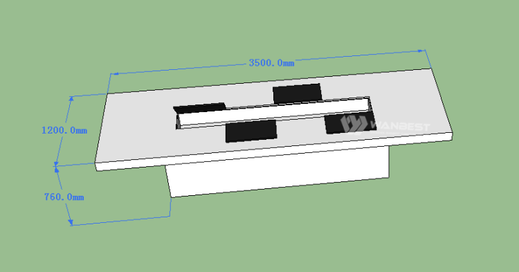 Conference table 3D drawing 