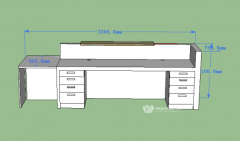 artificial marble dentist hospital clinic recepton desk