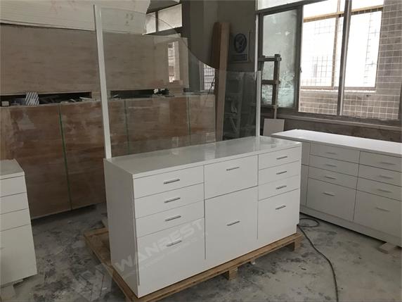 Hospital specialized office desk with tempered glass