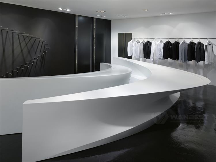 Artificial stone Reception desk-side 