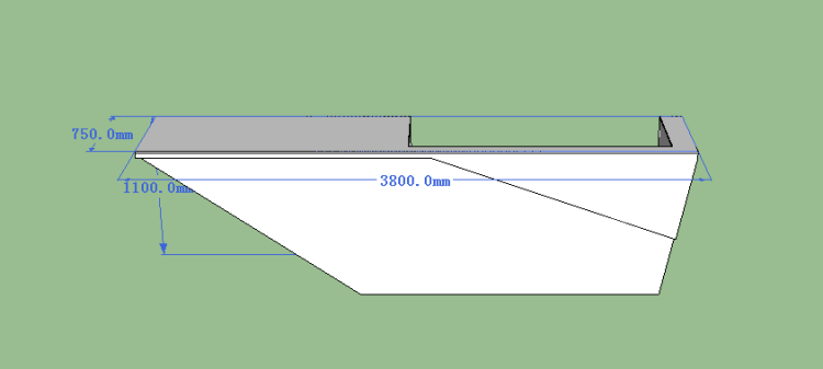 Front desk 3D drawing -front 