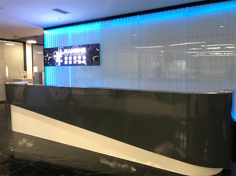 White and black Reception desk