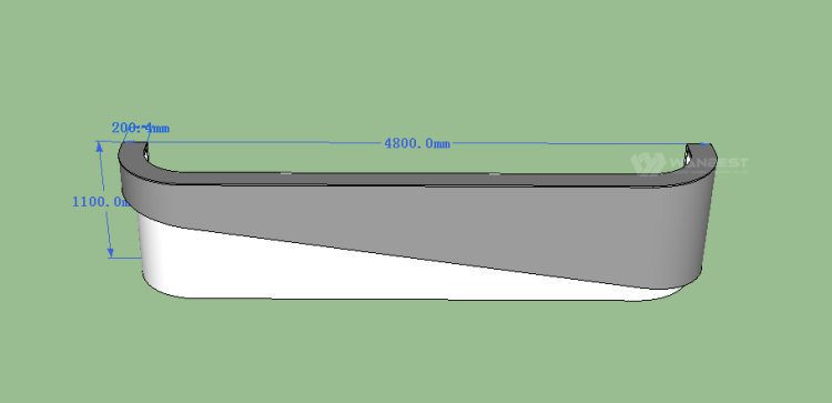 reception desk 3D drawing 