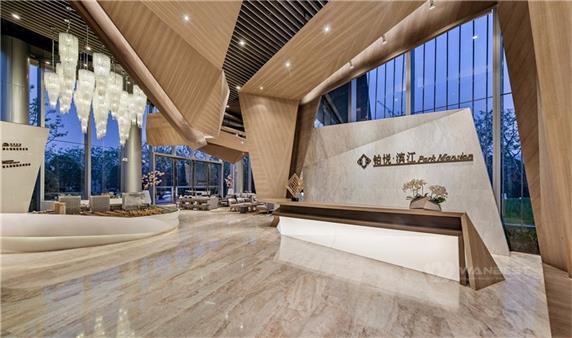 Beauty patter marble hotel latest reception counter design