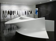 Robuste and durable material solid surface CEO reception desk