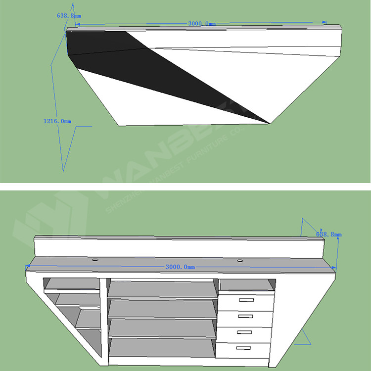 The desk more size for your reference -3D drawing 