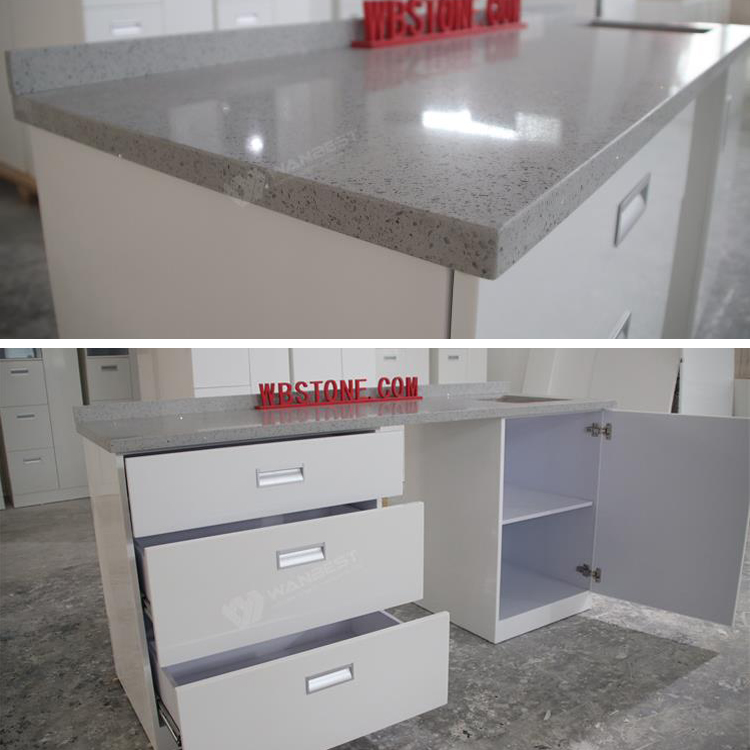 The details of kitchen counter with sink