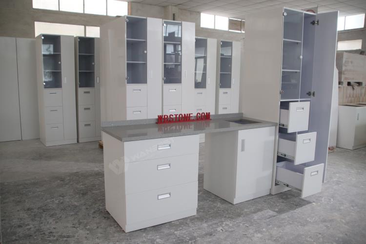 The cabinet of a set of corian kitchen counter 