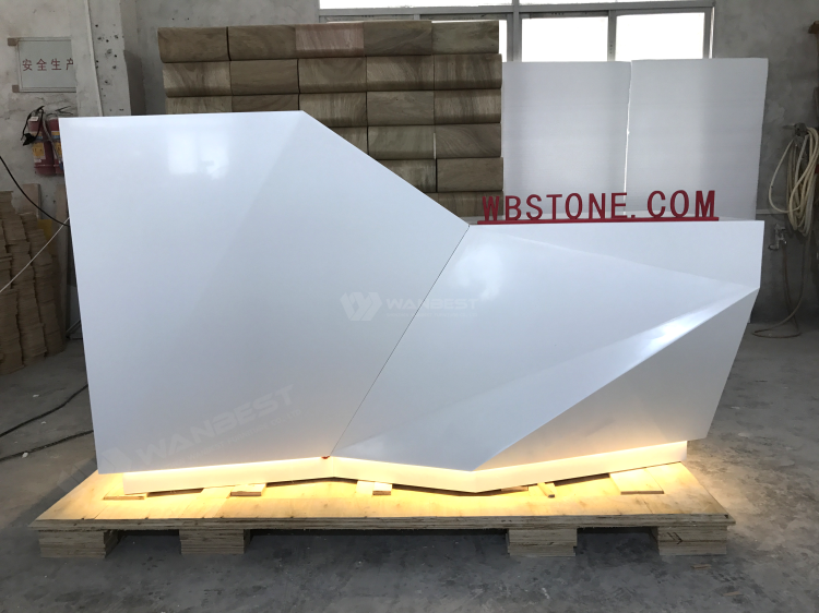 LED lighting reception desk 