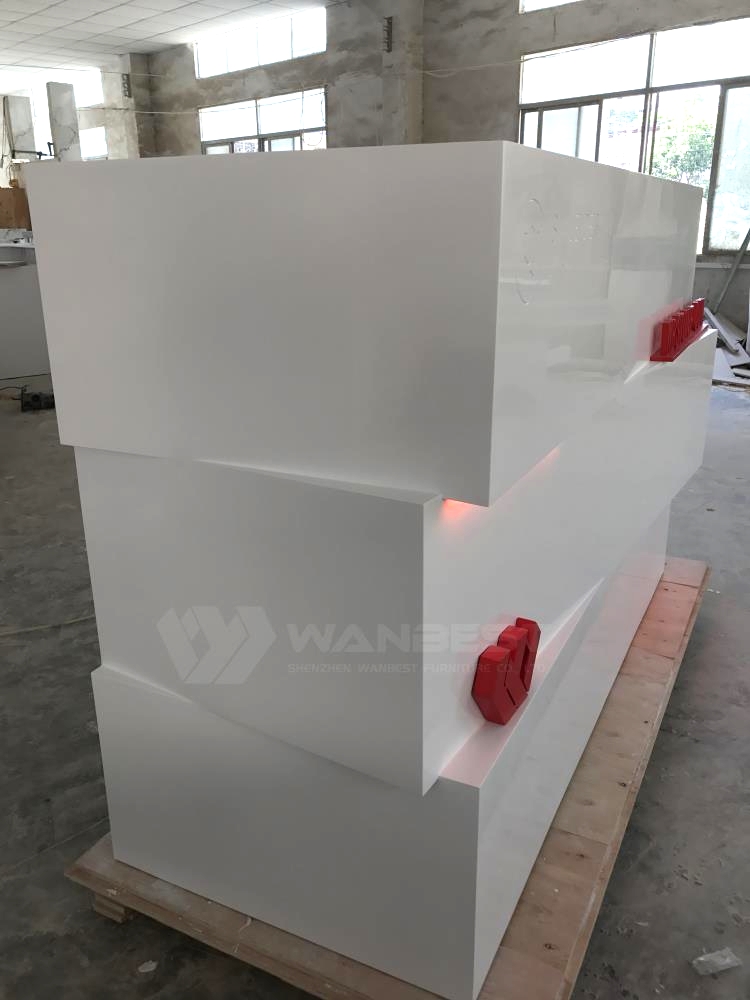 LED lighting reception desk 