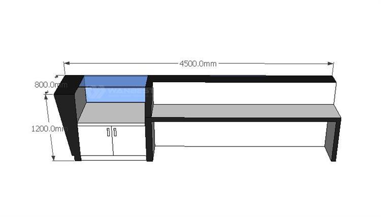 The bar counter 3D drawing 