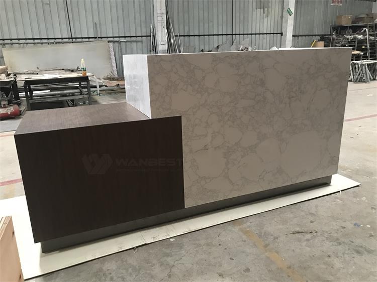 flower pattern Marble Reception desk 