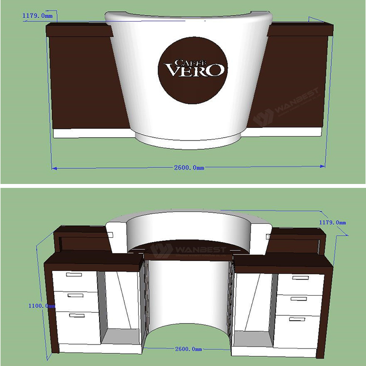 Coffee bar counter  3D drawing