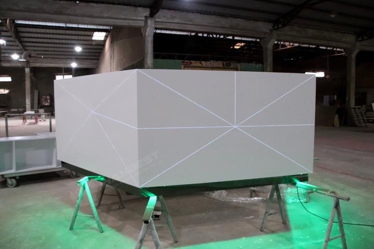 solid surface reception desk 