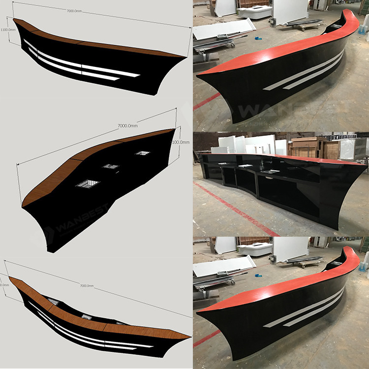 Large boat bar counter 