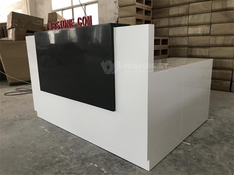 solid surface luxury reception desk
