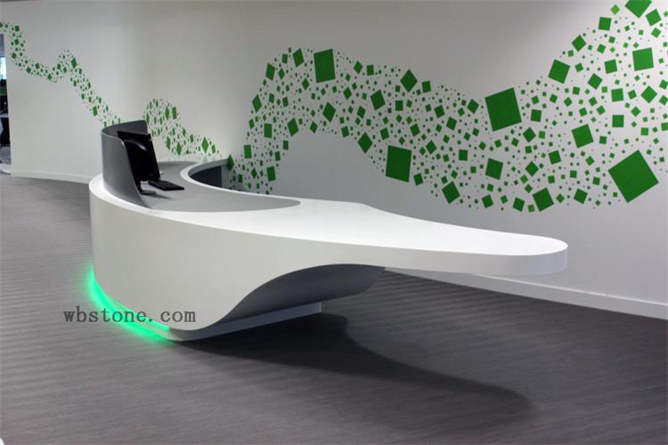 White reception desk 