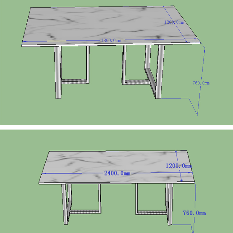 Marble meeting table 3D drawing 