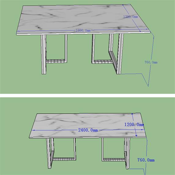 Marble counter top stainless steel legs meeting room table