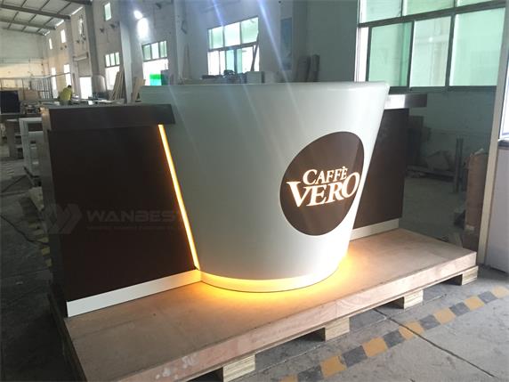 Coffee Bar Counter Customized Special Cup Shape Design