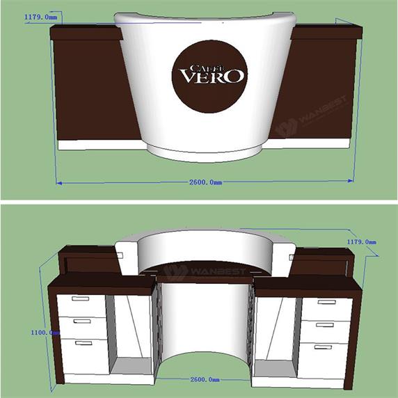 Coffee Bar Counter Customized Special Cup Shape Design