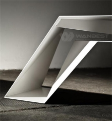 White fashion & simple design solid surface office desk