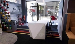 White diamond elegant solid surface reception desk