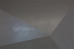 Grey diamond design L shape LED wood top reception desk