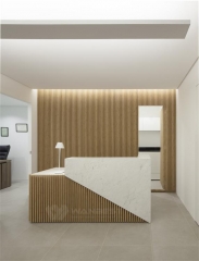 Wooden & Solid Surface New Design Office Reception Desk
