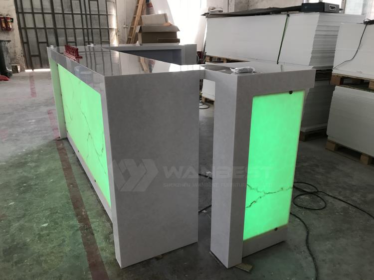 Solid surface bar counter 