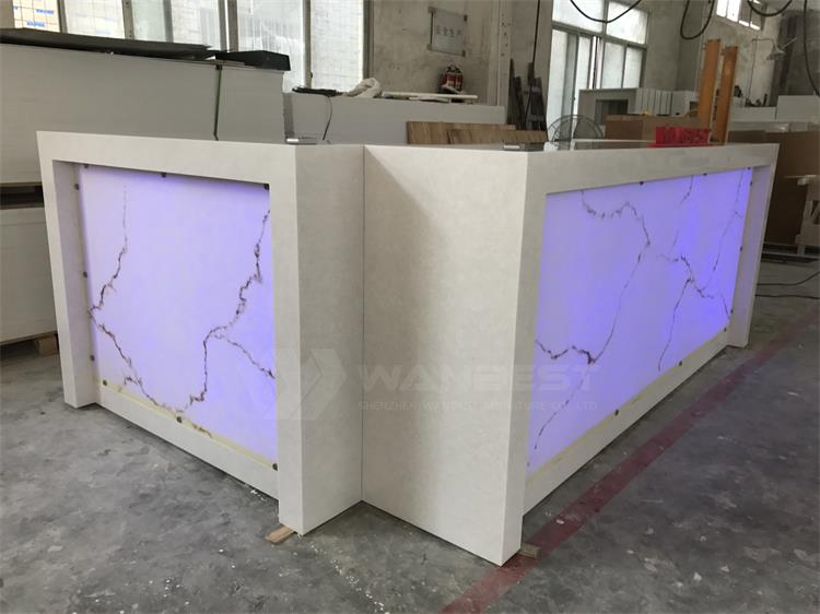 Artificial Stone Commercial RGB LED Bar Counter For Sale 