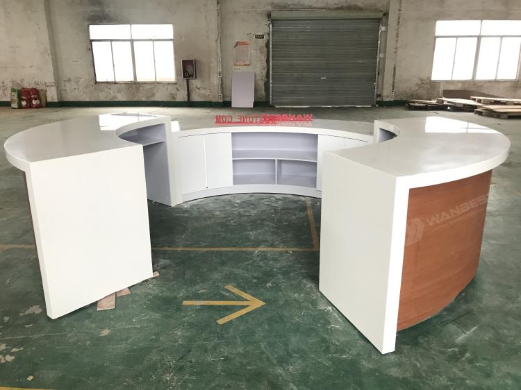 Wooden & Solid Surface Reception Desk Furniture