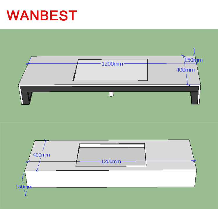 The 3D drawing wash basin 