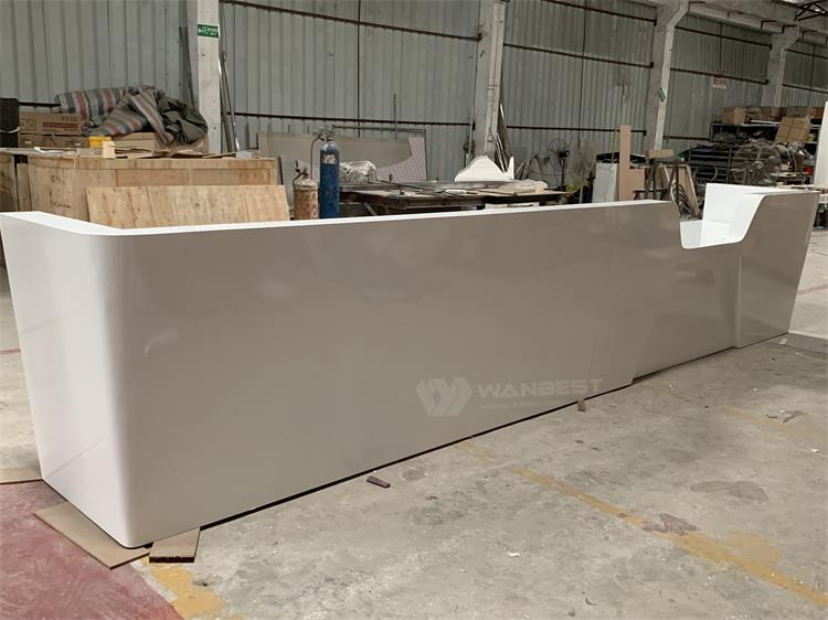 Super Long Commercial Wooden Reception Desk 