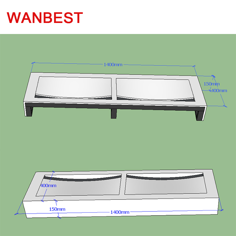 The 3D drawing of bathroom products 