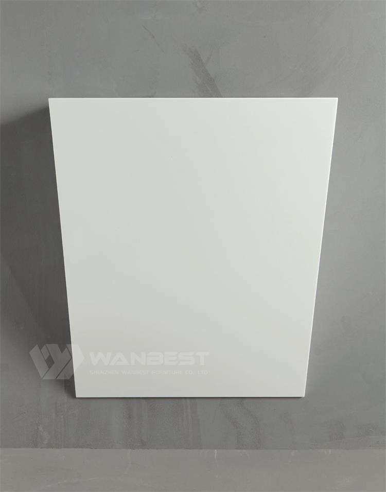 WHite solid surface bathroom product